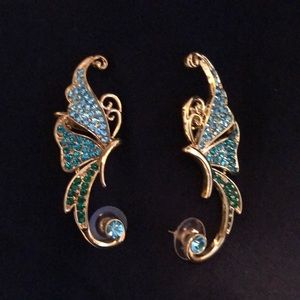 Gold Butterfly Ear Climber NEW